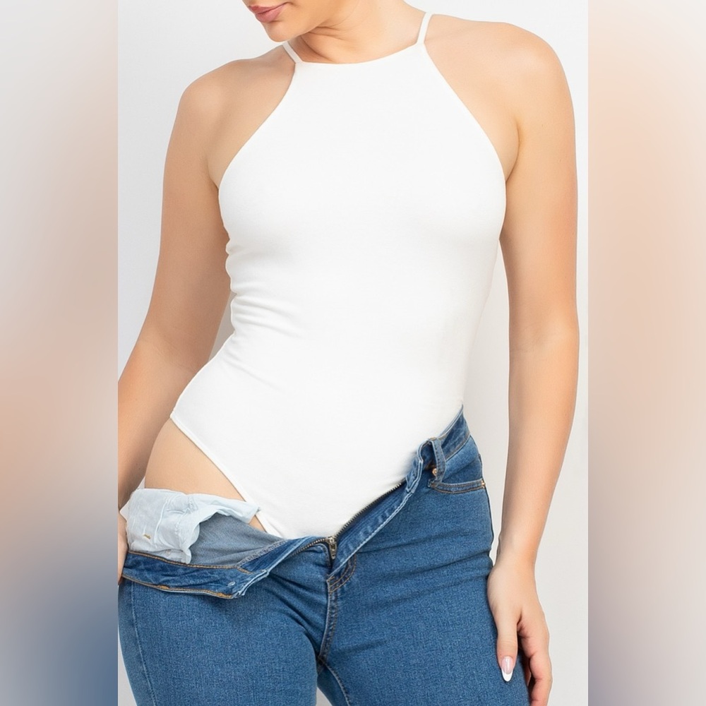 Double layered square neckline bodysuit
